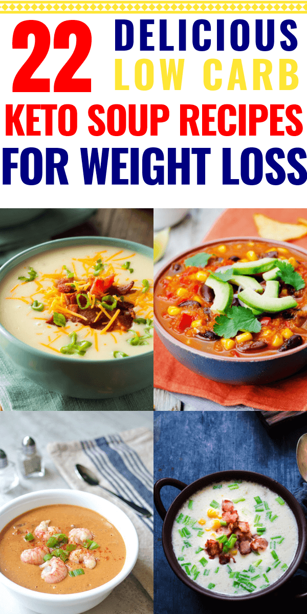 Keto Soup Recipes These low carb keto soup recipes make fabulous easy keto dinners! Hearty, comforting, and filling these keto soup recipes are perfect for weight loss on the ketogenic diet with just the right amount of healthy fats. Whether you’re looking for crockpot recipes or low carb chicken soup you’ll find a keto soup recipe to love in this collection of weight loss recipes. #ketorecipes #keto #ketodiet #ketogenic #lowcarb #ketosoup #lowcarbsoup